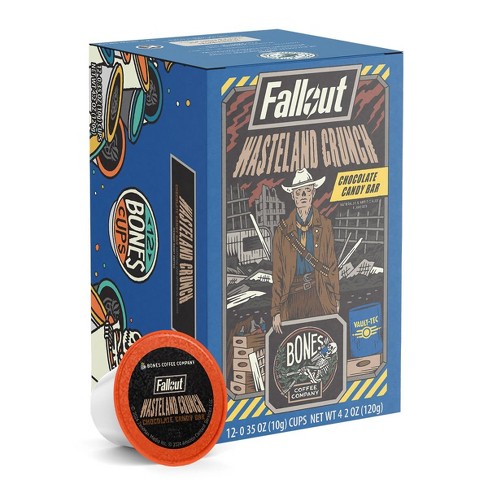 Bones Coffee Company Wasteland Crunch Fallout Coffee Chocolate Candy Bar Flavor 12ct Single-Serve Bones Cups Coffee Pod Keurig Coffee Maker Compatible - image 1 of 4