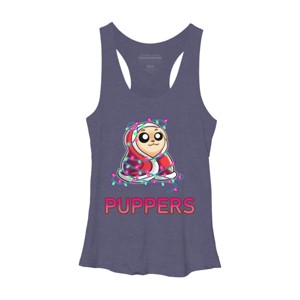 Women's Design By Humans Comfy Christmas Pupper By Puppers Racerback Tank Top - 1 of 3