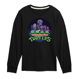 Boys' - Teenage Mutant Ninja Turtles - City Scape With Turtles Long Sleeve Graphic T-Shirt - 1 of 4