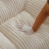 SEVOBAL Sofa Giant Plush Bean Bag Chair Armrests Footstool Comfy Beanbag Chaise Lounge Lazy Sofas Living Room Bedroom Dorm, Beige, 22"*21.26"*12.8" - 4 of 4