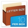 Pendaflex Standard Expanding File Pockets, 5.25" Expansion, Letter Size, Red Fiber, 10/Box - 4 of 4