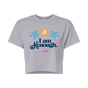 Women's - Barbie - I Am Kenough Palm Trees Cropped Graphic T-Shirt - 1 of 4