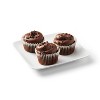 Christmas Double Chocolate Mini Cupcakes filled with Chocolate - 10oz/12ct - Favorite Day™ - 3 of 3