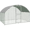 Large Metal Chicken Coop, Heavy Duty Chicken Pen, Walk-in Poultry Cage Hen House with Waterproof and Anti-UV Cover for Outdoor Backyard Farm Use - 2 of 4