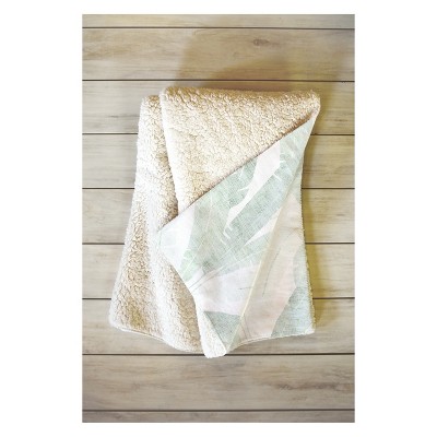 50''x60'' Holli Zollinger Banana Leaf Light Throw Blanket Green - Deny Designs