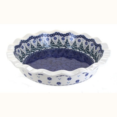 Blue Rose Polish Pottery Z159 Manufaktura Pie Plate