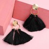 SOHI Women's Gold Tassel Drop Earrings - 2 of 3