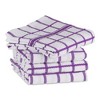Design Imports  Terry Windowpane Dishtowel Set 4 Piece, 16X26", Eggplant - 2 of 4