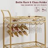 GustoWave Bar Serving Cart with Wine Rack and Glass Holder for Kitchen, Living Room - 4 of 4
