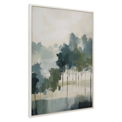 Kate & Laurel All Things Decor 31.5"x41.5" Sylvie Whispering Trees I Framed Canvas by Amy Lighthall White