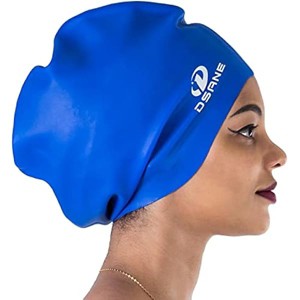 DSANE Extra Large Swimming Cap for Women and Men,Special Design Swim Cap for Very Long Thick Curly Hair&Dreadlocks Weaves Braids Afros Silicone - 1 of 1