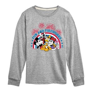 Boys' - Disney - Fun And Fireworks Long Sleeve Graphic T-Shirt - 1 of 4