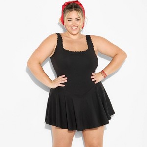 Women's Game Day Lace Drop Waist Mini Skater Dress - Wild Fable™ - 1 of 3