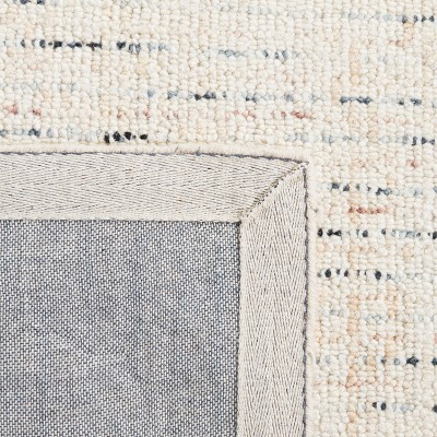 SAFAVIEH Abstract Delia Geometric Wool Area Rug, Ivory/Blue, 8' x 10'