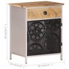 vidaXL Bedside Cabinet 15.7"x11.8"x19.7" Rough Mango Wood - 4 of 4