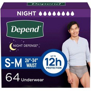 Depend Night Defense Incontinence Disposable Underwear for Men - Overnight Absorbency - 1 of 4