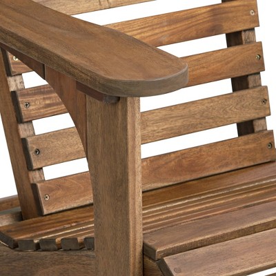 Kenneth Natural Acacia Wood Adirondack Chairs Set of 2