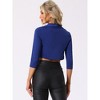 INSPIRE CHIC Women's Elegant Evening Wedding Lapel Collar Bolero Shrugs - 3 of 4