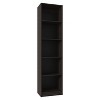 ORRD Home Slim 5 Shelves Narrow Bookcase With Open Shelves, Stained Walnut - 4 of 4