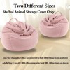 Itopfox Stuffed Animal Storage Bean Bag Chair Cover for Kids & Adults - Soft Corduroy, No Filler, Pets Bed, Plush Toy Organizer, Memory Foam Holder - 3 of 4
