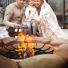 Aoodor Fire Grate Log Grate, Round Spider Wagon Wheel Firewood Grates - 2 of 4