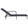 vidaXL Patio Sun Lounger with Cushion Poly Rattan Gray - 4 of 4
