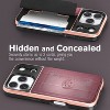 Vena vCommute For Apple iPhone 17 Pro Case Wallet, Case with Stand Leather Card Holder [Military Grade Drop Protection], Red - 3 of 4