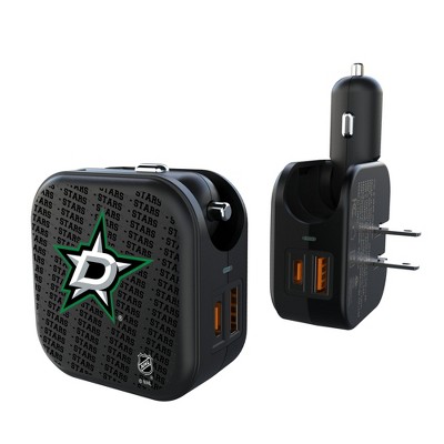 NHL Western Conference Teams Text Backdrop 18-Watt 2 in 1 USB A/C Charger