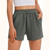 Pinspark Sweat Shorts for Women Casual Summer Athletic Short Elastic Waist Comfy Lounge Shorts Cute Bottoms with Pockets - 4 of 4
