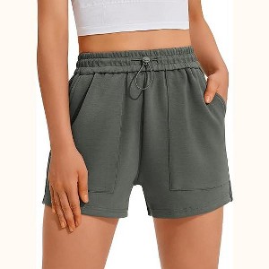 Pinspark Sweat Shorts for Women Casual Summer Athletic Short Elastic Waist Comfy Lounge Shorts Cute Bottoms with Pockets - 1 of 4