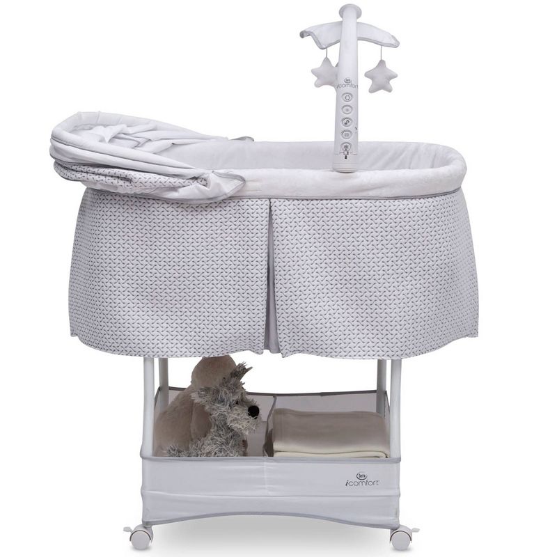 Delta Children Serta iComfort Hands-Free Auto-Glide Bedside Bassinet Portable Crib Features Silent Smooth Gliding Motion That Soothes Baby - Cameron, 5 of 12