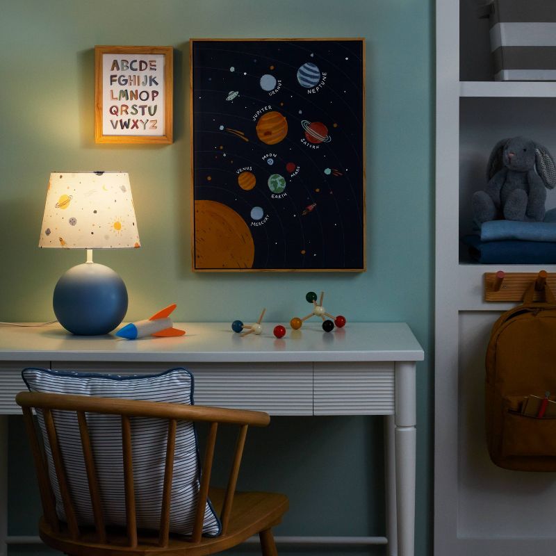 Kids' Round Base with Space Shade Lamp Blue - Pillowfort™, 3 of 11