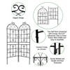 GustoWave 2 Pack Metal Garden Trellis for Climbing Plants, Outdoor Country Style Plant Support, Rustproof Metal Rose Trellis - 3 of 4