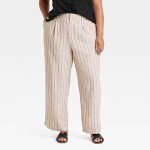 Women's Linen Essential Trouser - A New Day™ - 1 of 3