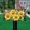 Briarwood Lane Checkered Sunflowers Summer Large Mailbox Cover Ov - 2 of 3