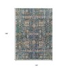 Green Navy Blue And Ivory Oriental Washable Indoor Outdoor Area Rug - 3 of 4