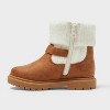 Toddler Girls' Trista Zippered Booties - Cat & Jack™ Cognac - 2 of 4