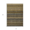 Gold Beige And Wheat Striped Washable Indoor Outdoor Area Rug - 3 of 4