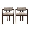 Christopher Knight Home Barbara Mid-Century Modern Rubberwood Boucle Upholstered Dining Chair with Curved Back (Set of 2) - 2 of 4