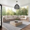TOV Furniture Cali Wicker Outdoor Ottoman / Coffee Table in Natural - 3 of 4