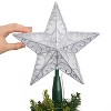 Joyfy Christmas Tree Topper, 9 inch Silver PVC Star Christmas Tree Decorations Indoor for Home Holiday Xmas Party - 2 of 4