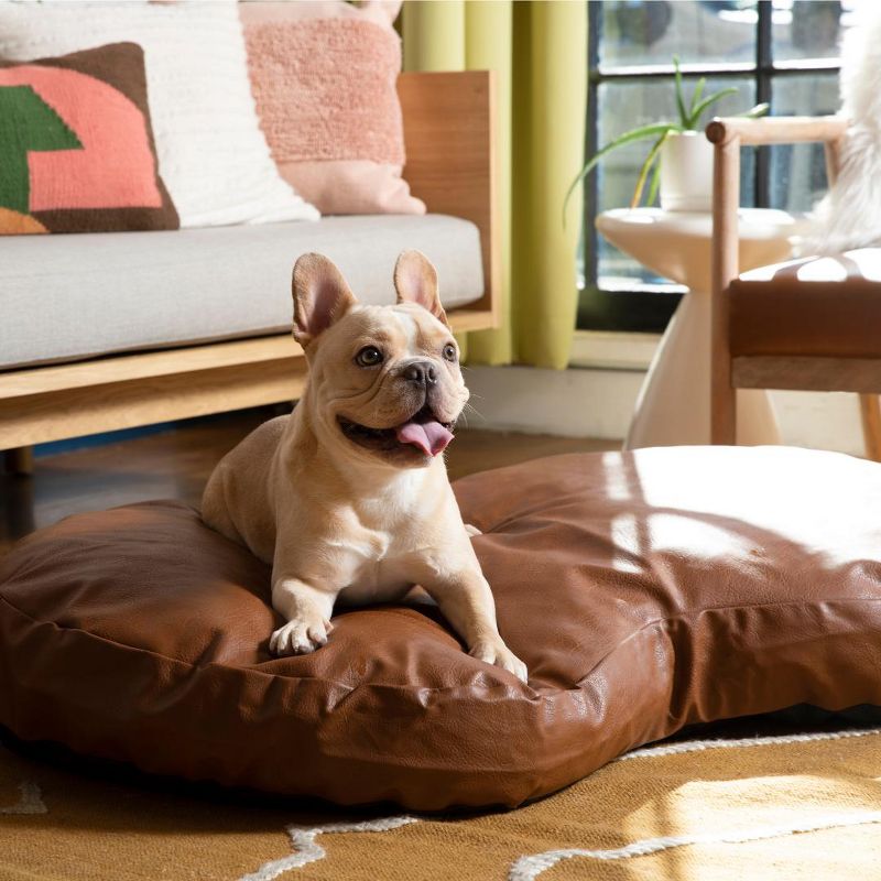 PAW BRANDS PupCloud Faux Leather Memory Foam Luxury Dog Bed, 3 of 6