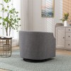 Swivel Chair, Comfy Accent Sofa Chair, 360 Swivel Chair, Upholstered Armchair, Swivel Accent Chair With Metal Base, Corner Chairs - 3 of 4