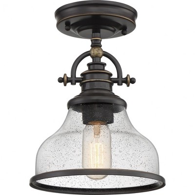 Quoizel Lighting Grant 1 - Light Semi-Flush Mount in  Palladian Bronze