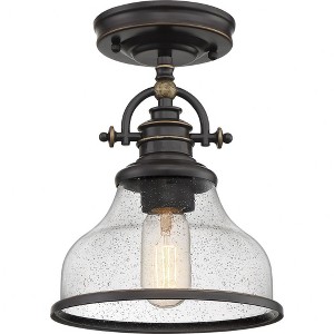 Quoizel Lighting Grant 1 - Light Semi-Flush Mount in  Palladian Bronze - 1 of 3