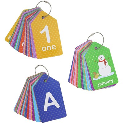 Bright Creations 3-Pack First Words Alphabet Numbers Flash Cards Total 78-Card Perfect Toddler Learning Preschool Educational Toys 4.9 x 2.75 inches