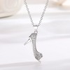 18K Gold and Sterling Silver Stiletto Crystal Pendant Necklace - 2 of 2