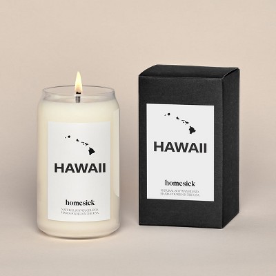 13.75oz Glass Jar Pineapple Coconut "Hawaii" Candle - Homesick Candles, Soy Wax Blend, 60-80hr Burn Time