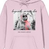White Lotus Tanya McQuoid Legends Never Die Long Sleeve Cradle Pink Adult Hooded Sweatshirt - 2 of 2