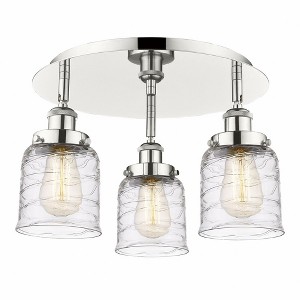 Bell - 3 Light Flush Mount In Art Deco Style-9.25 Inches Tall and 16.75 Inches Wide - 1 of 1